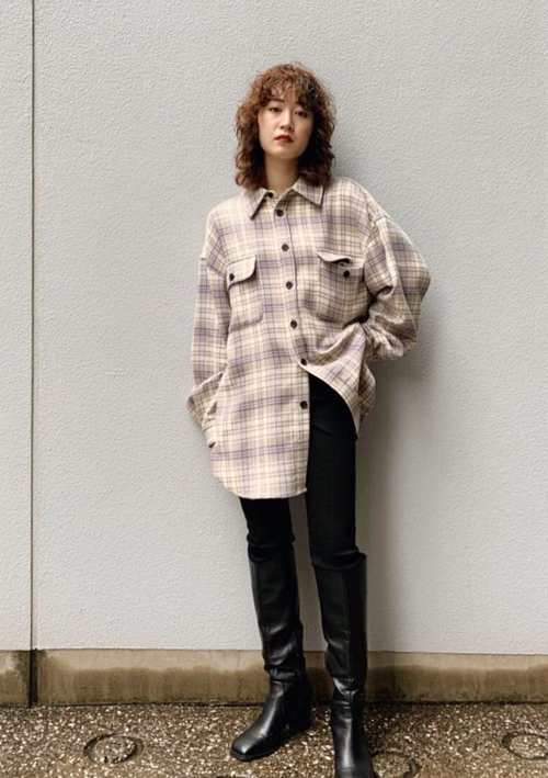 MOUSSY オーバーシルエット　チェックシャツ